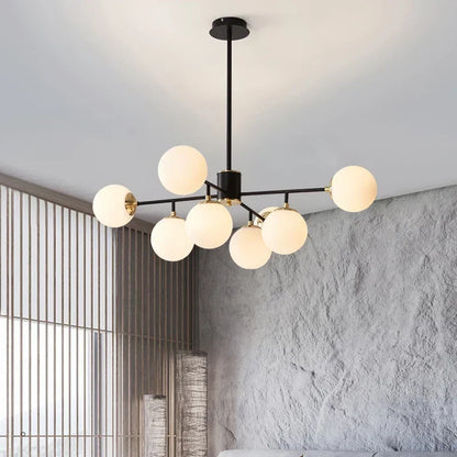 NordicGlow™ Modern Black & Gold Chandelier: - Luxxs