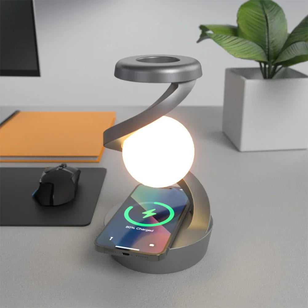 Luxxs™ Moon Floating Bedside Lamp | With wireless Charging.